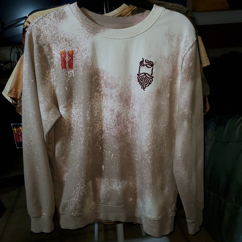 Men's Cream Sweater with Graphic Design